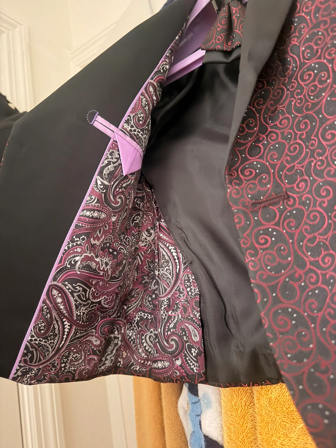 Jodano Collection Boys Burgundy Patterned Suit Jacket - photo 4