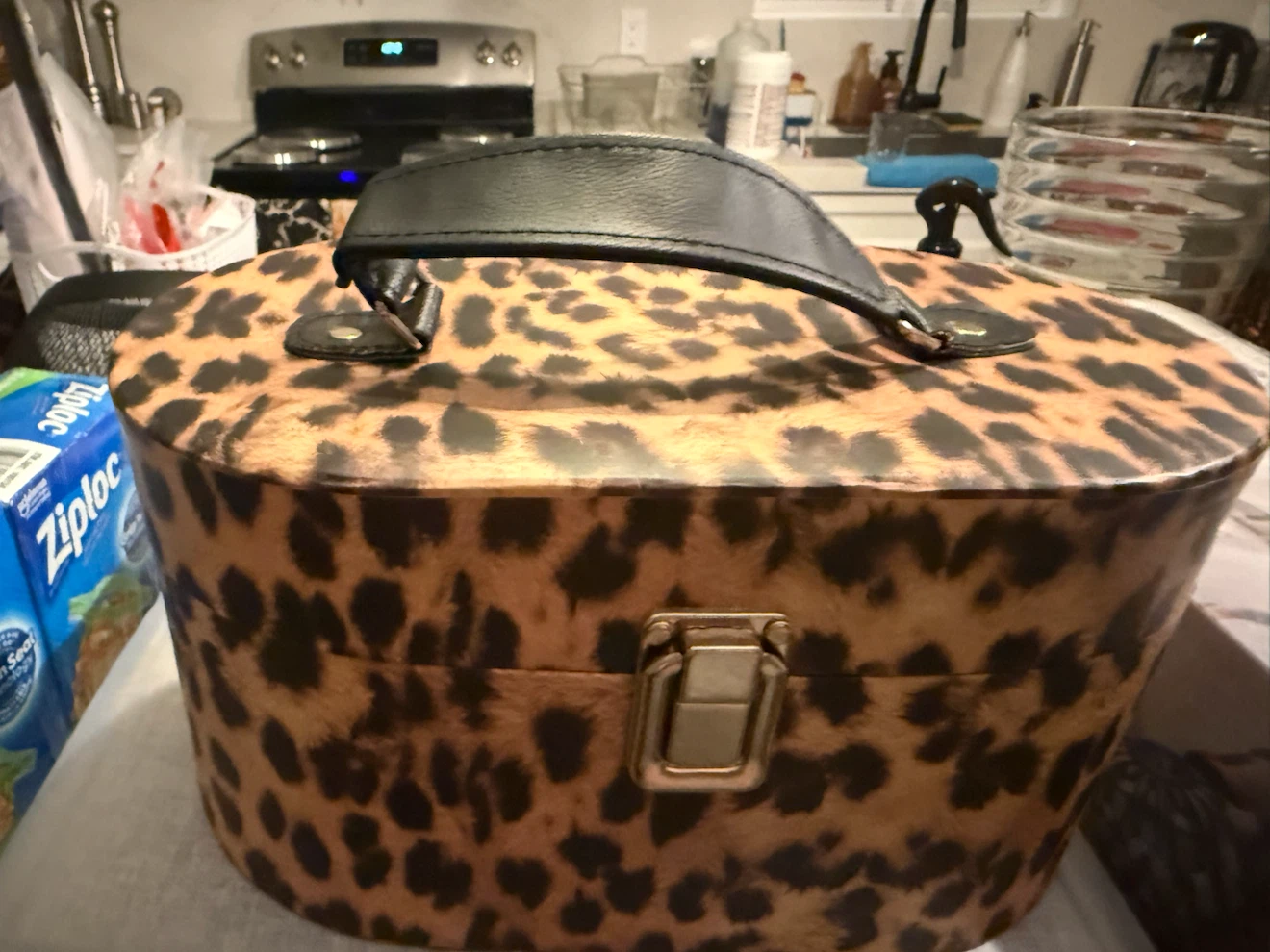 Leopard Print Makeup Vanity Case