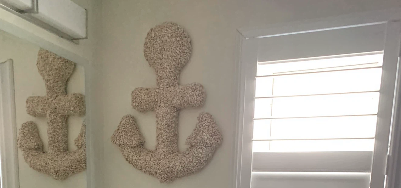 Decorative Seashell Anchor Wall Art