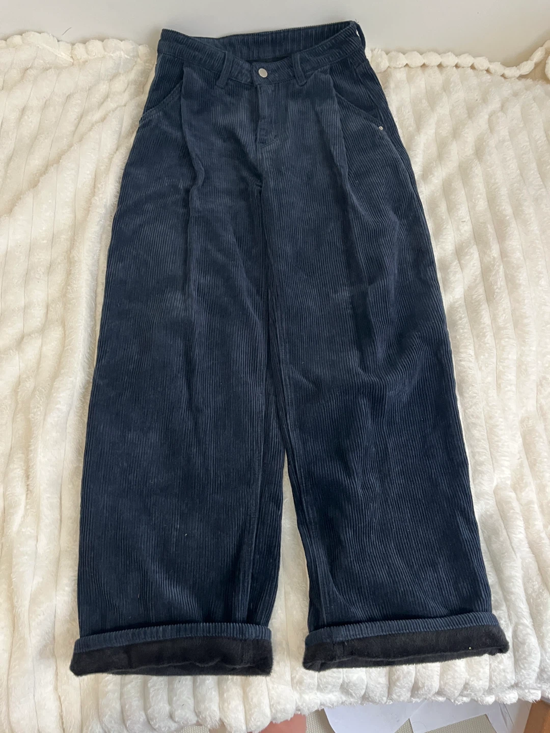 Navy Blue Corduroy Pants
