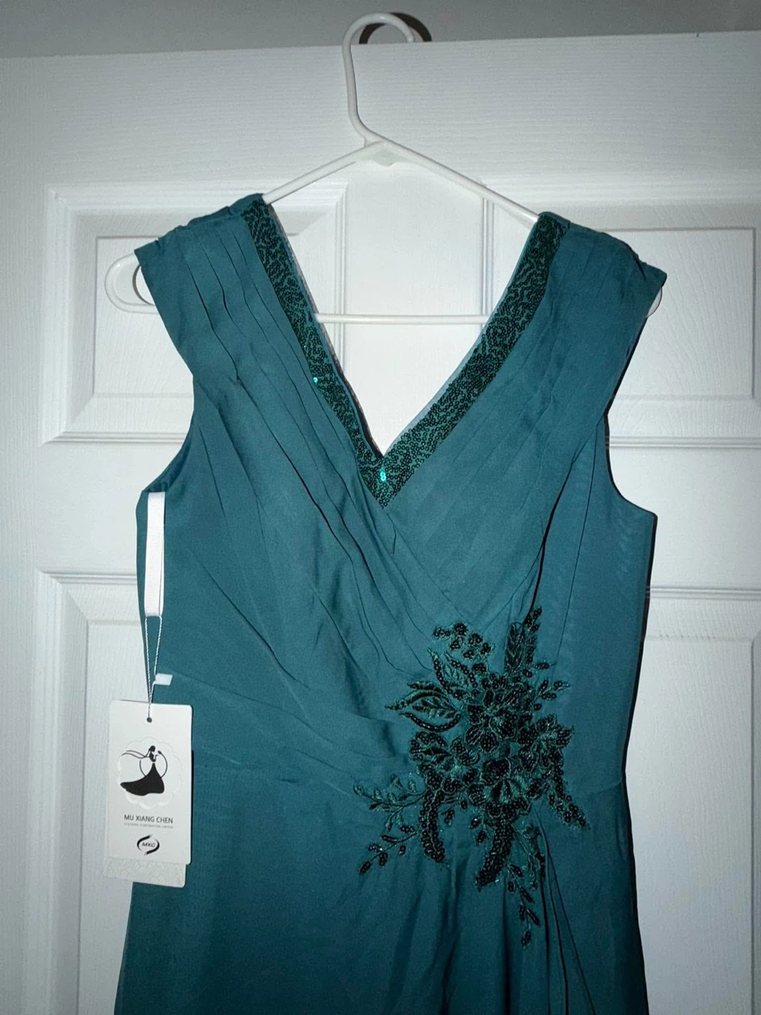 Mu Xiang Chen Teal Formal Dress
