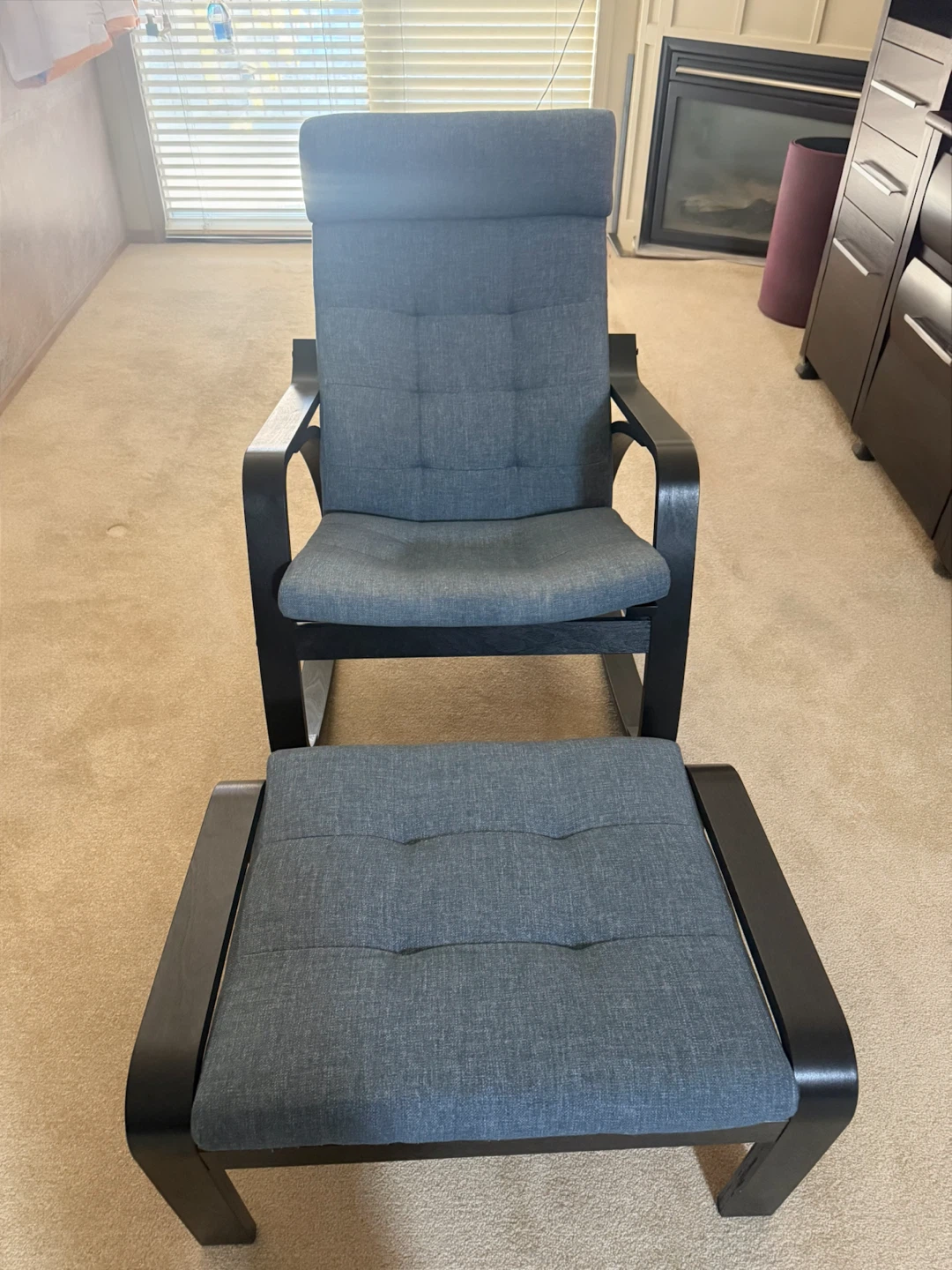 IKEA Poäng armchair and footstool - photo 3