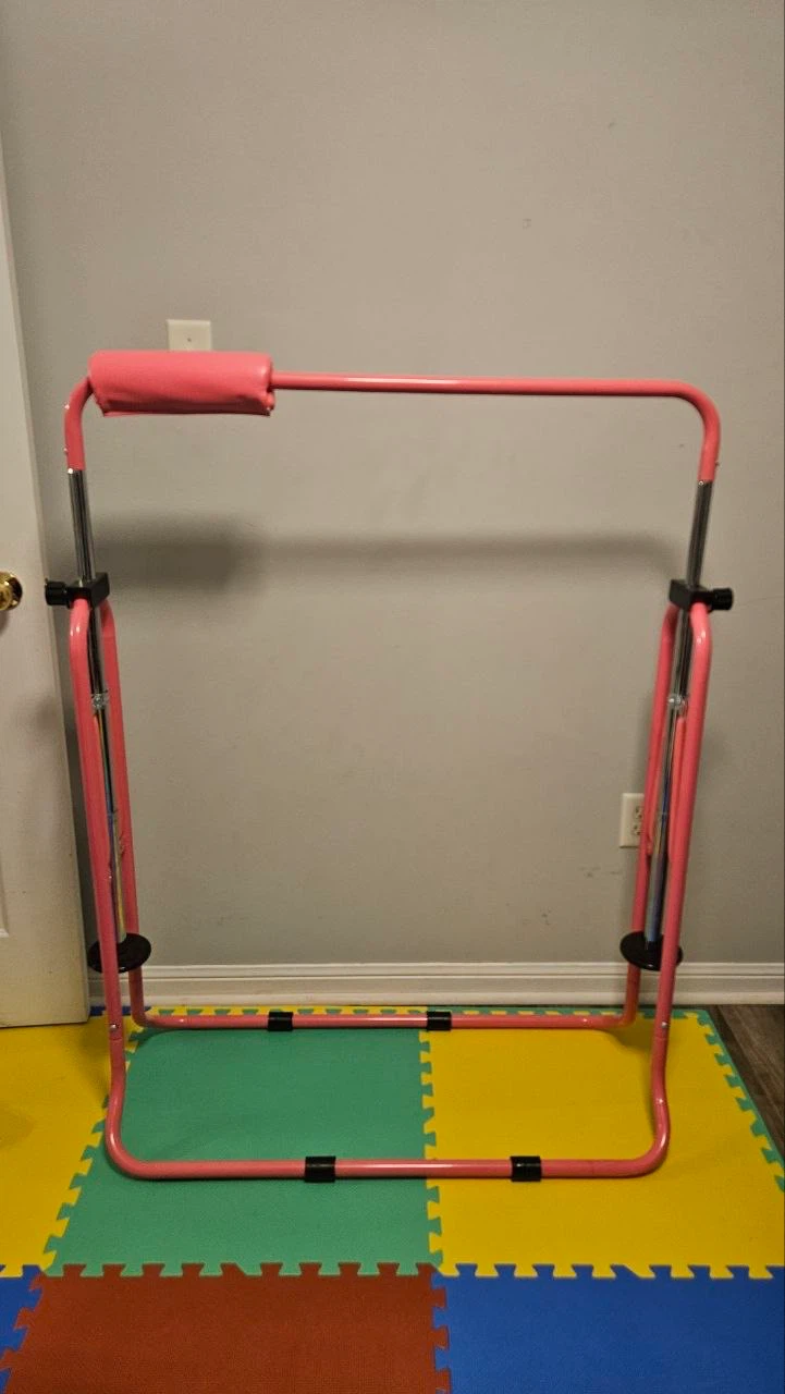 Kids Adjustable Gymnastics Bar with Folding Mat - photo 2