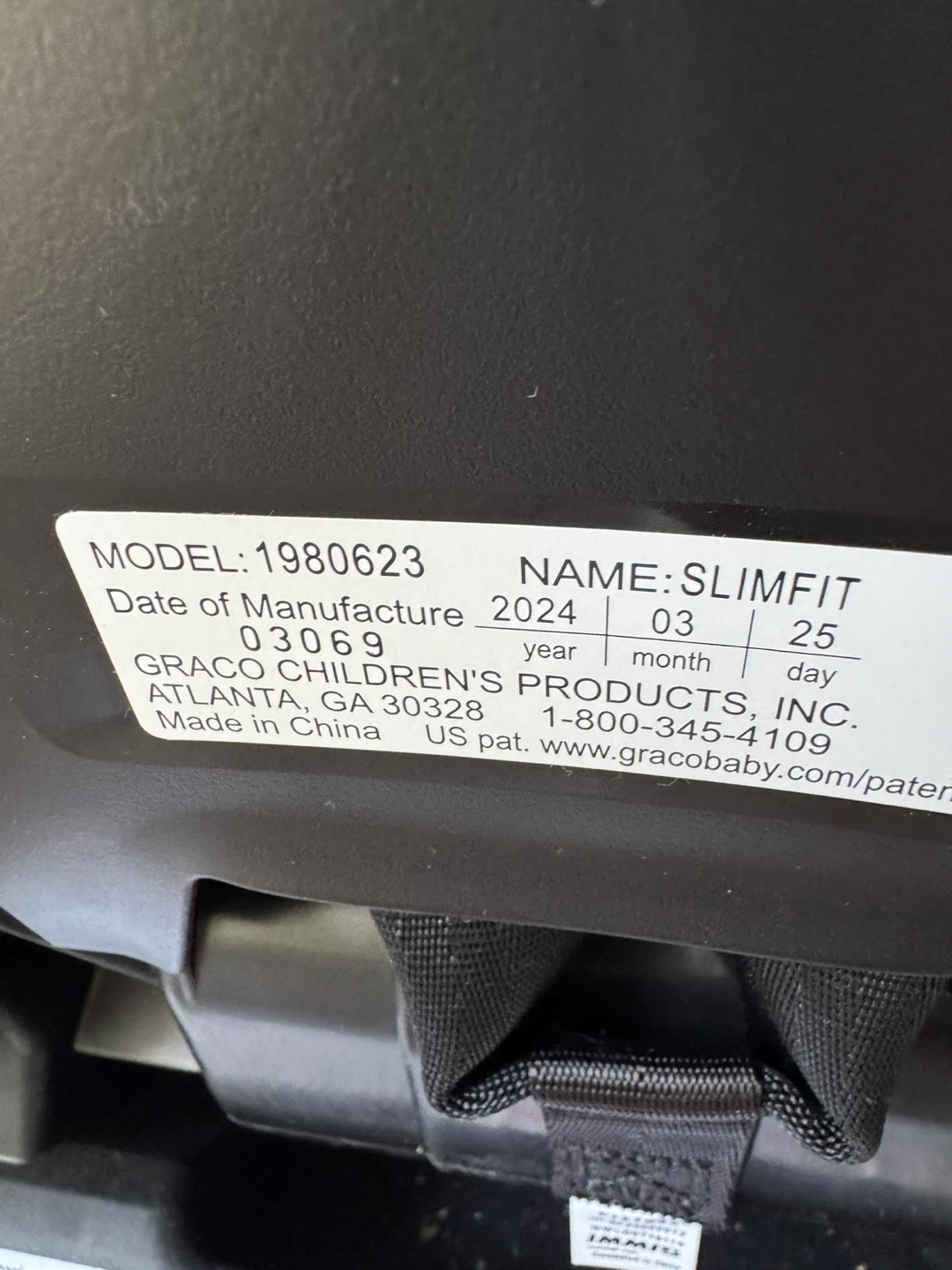 Graco SlimFit 3in1 Convertible Car Seat(2024) like new condition