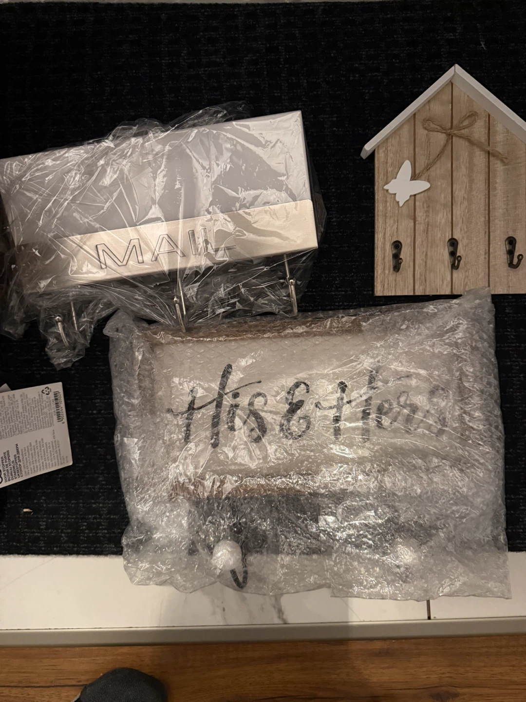 Wall Mounted Mail Holders and Key Hooks
