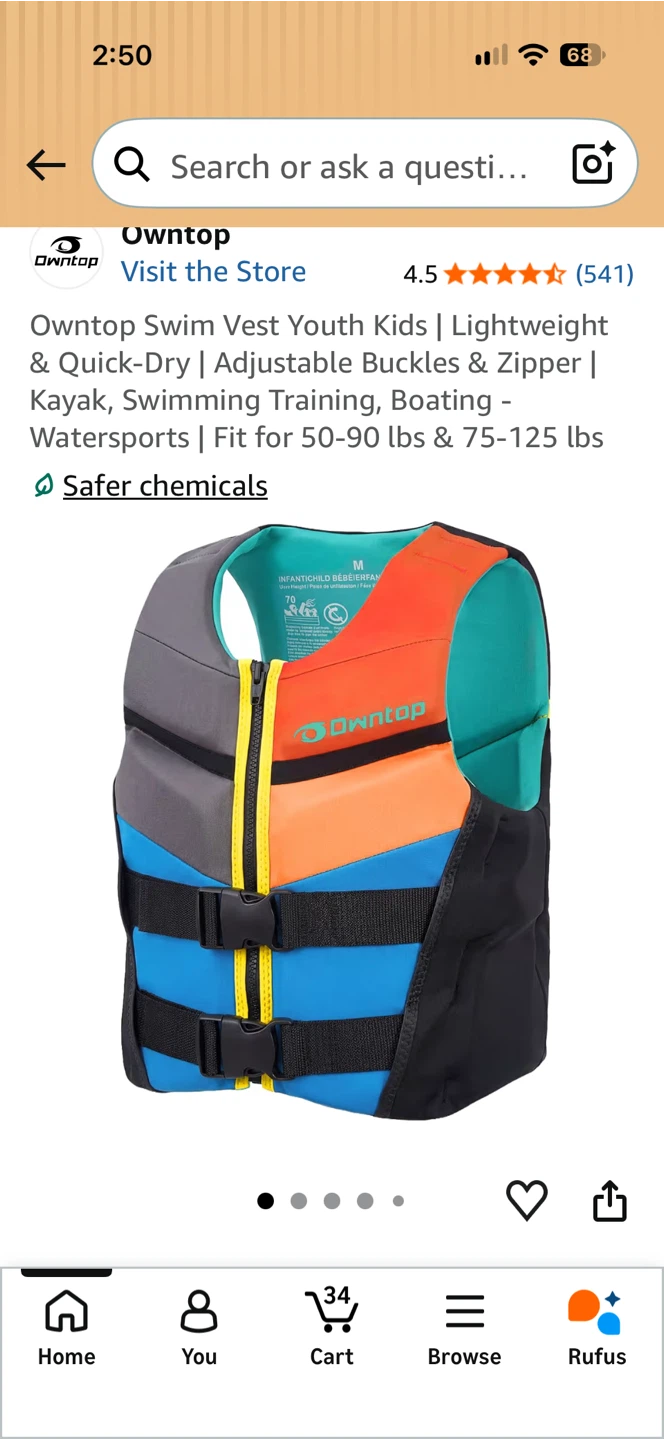 Owntop Youth/Adult large Swim Vest - photo 4