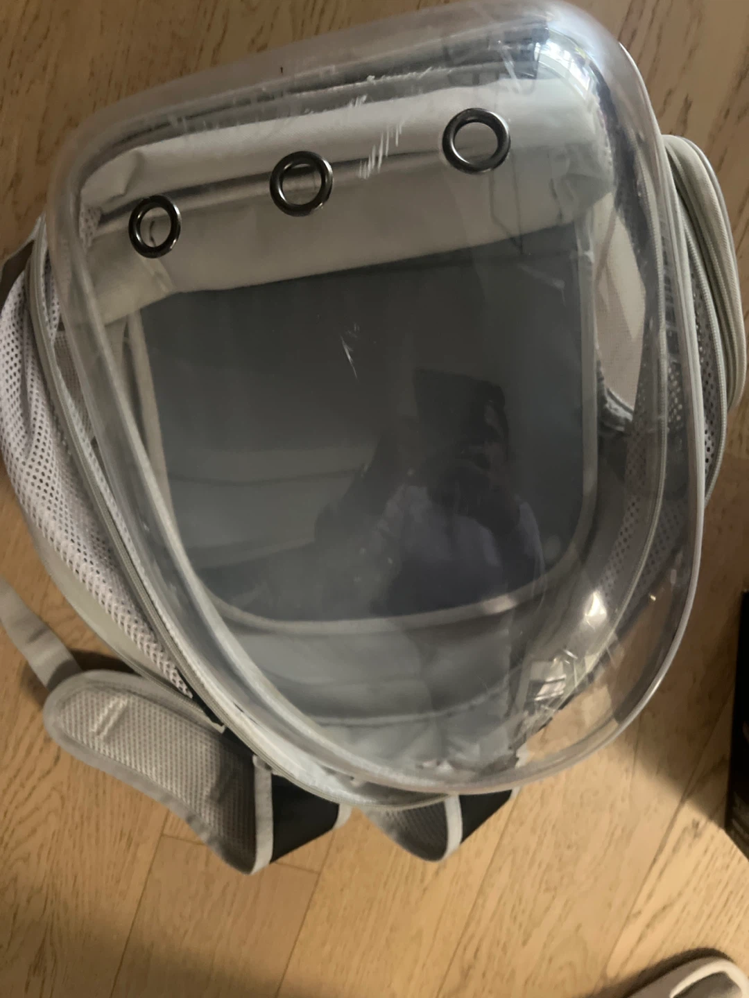 Black and Gray Pet Travel Backpack