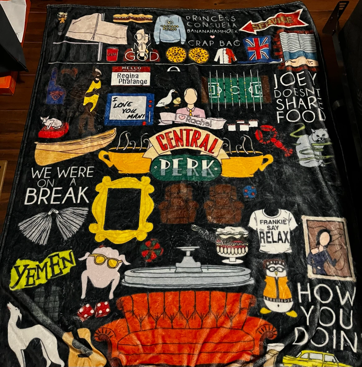 Friends TV Show Themed Fleece Throw Blanket