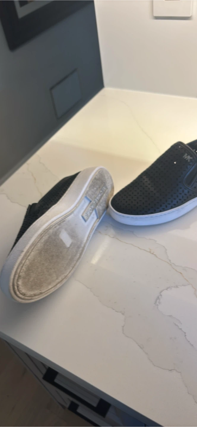 Michael Kors Black Laser-Cut Slip-On Sneakers - photo 2