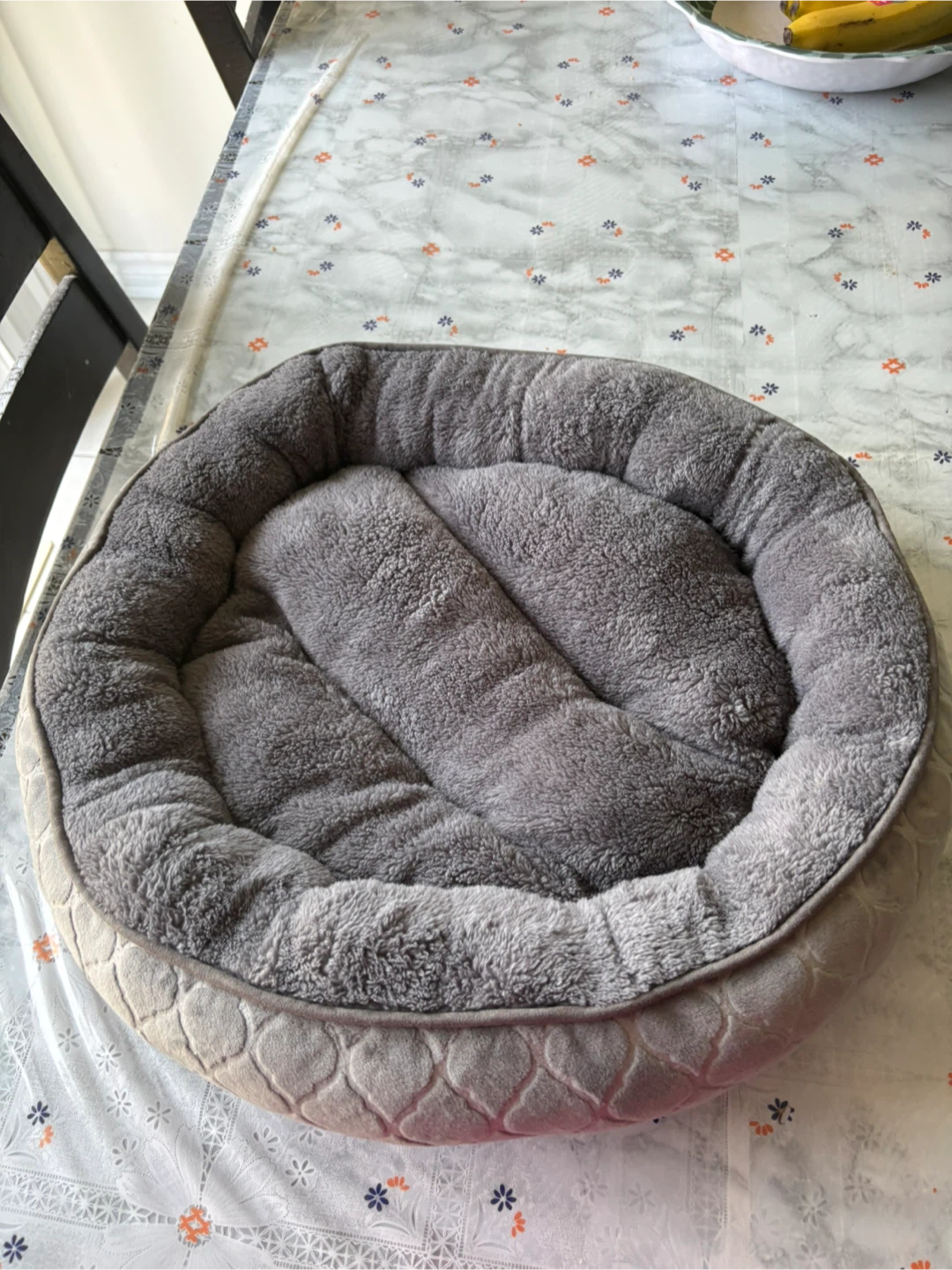 Brand New Soft Plush Round Cat & Small Dog Bed – Grey - photo 2