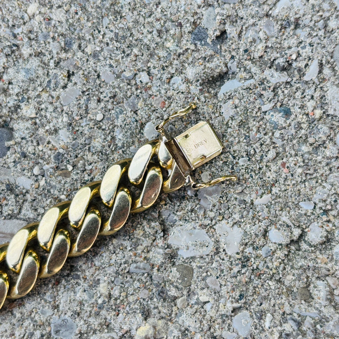 78.5 10k Solid Gold Cuban Link Chain Bracelet - photo 5