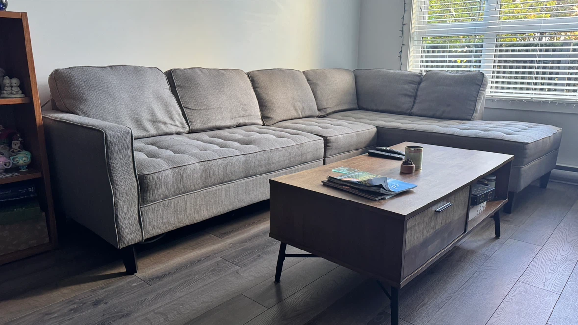 Grey Sectional Sofa with Chaise