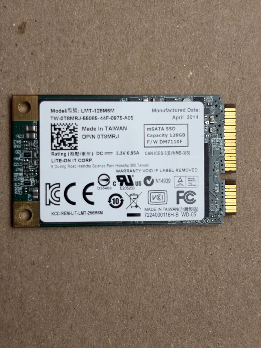 Lite-On LMT-128M6M 128GB mSATA SSD