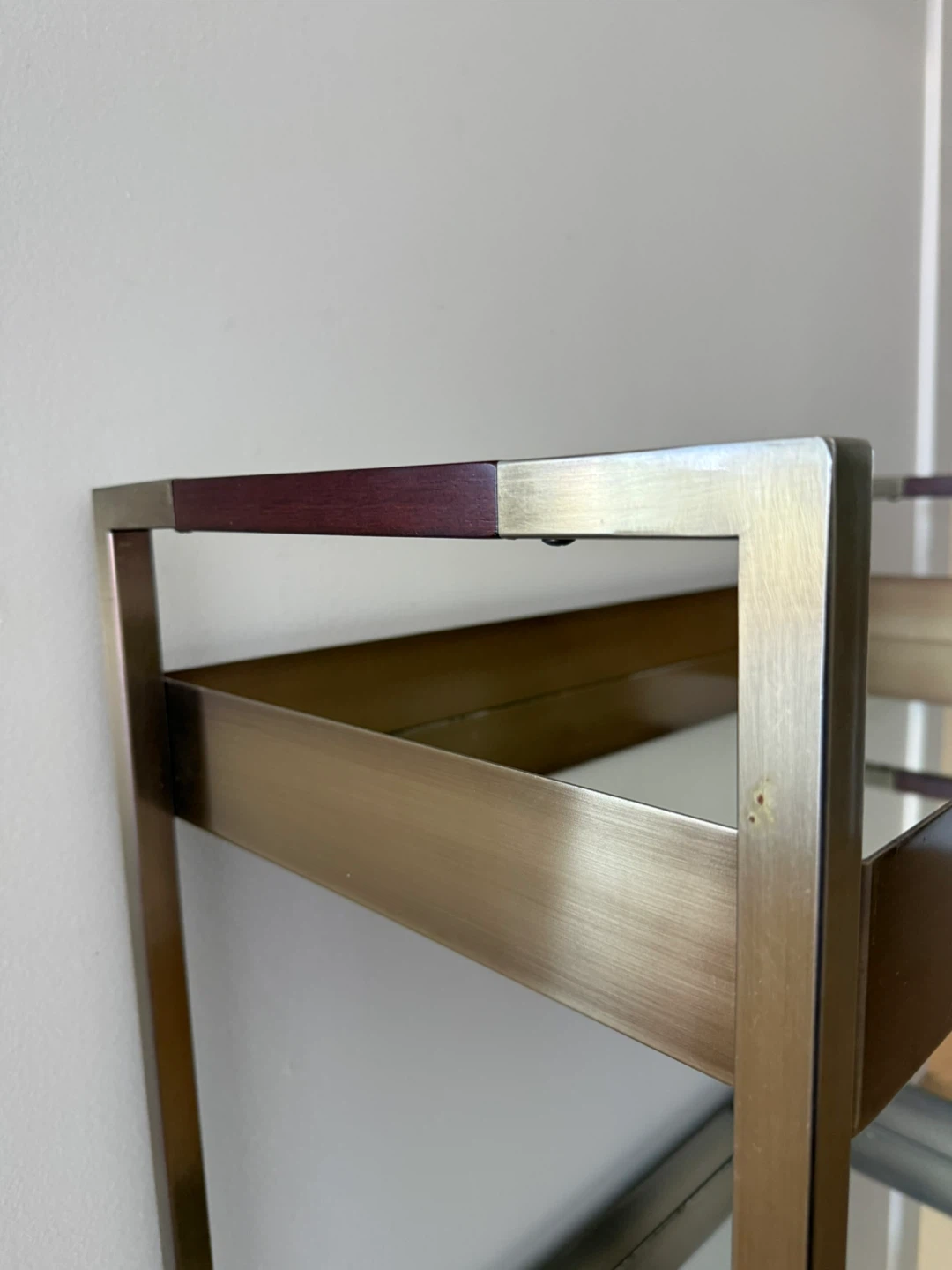 Brass and Mirror Serving Cart - photo 3