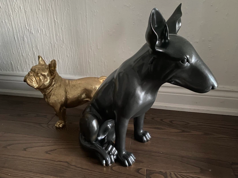 Set of two dog statues