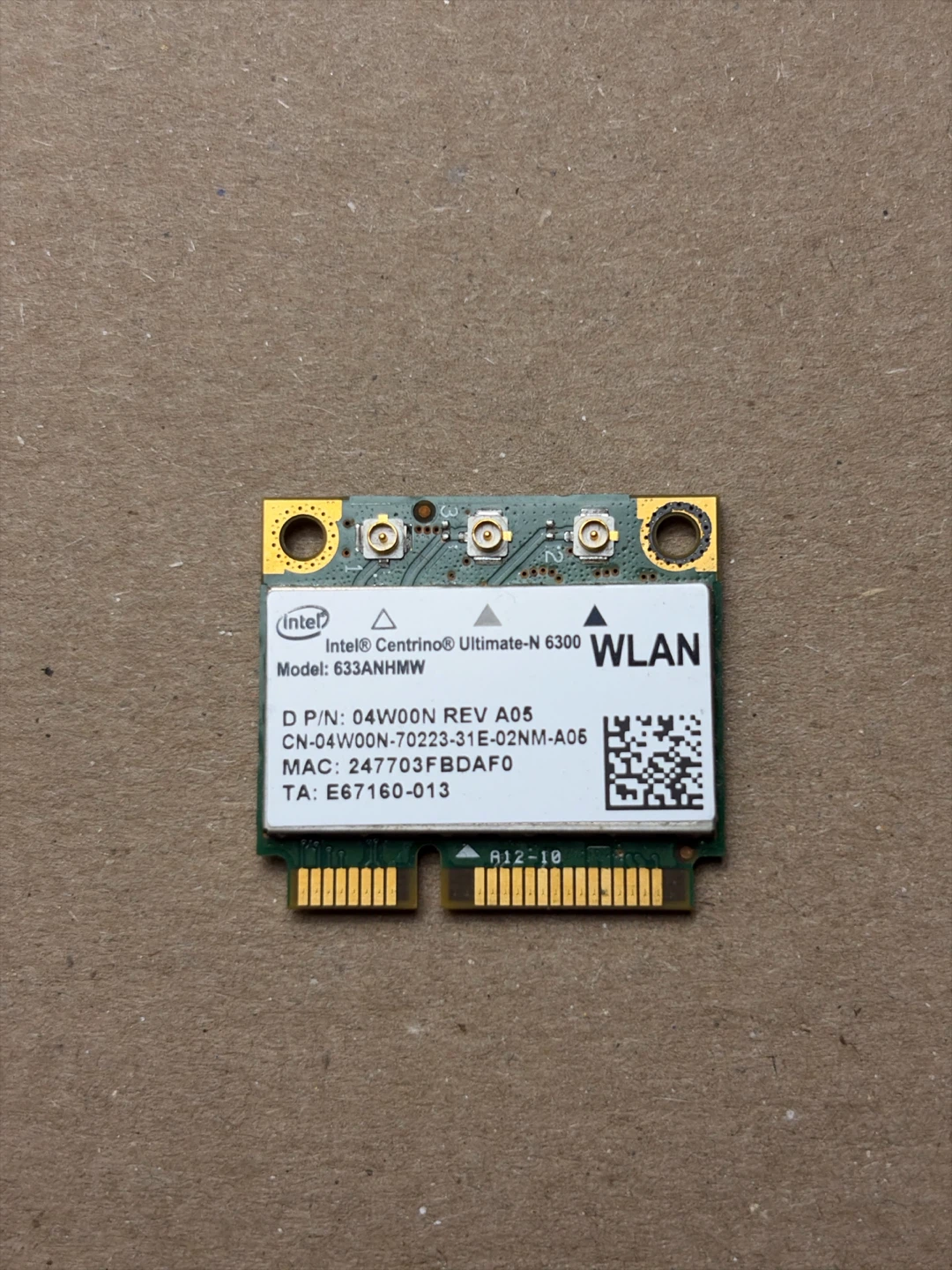 Intel Centrino Ultimate-N 6300 WLAN Card