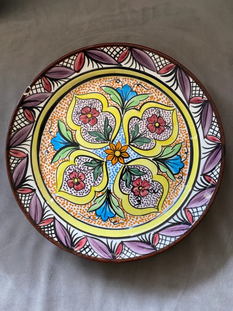 Saljo-Crespo Bintage Spanish Hand-Painted Decorative Plate