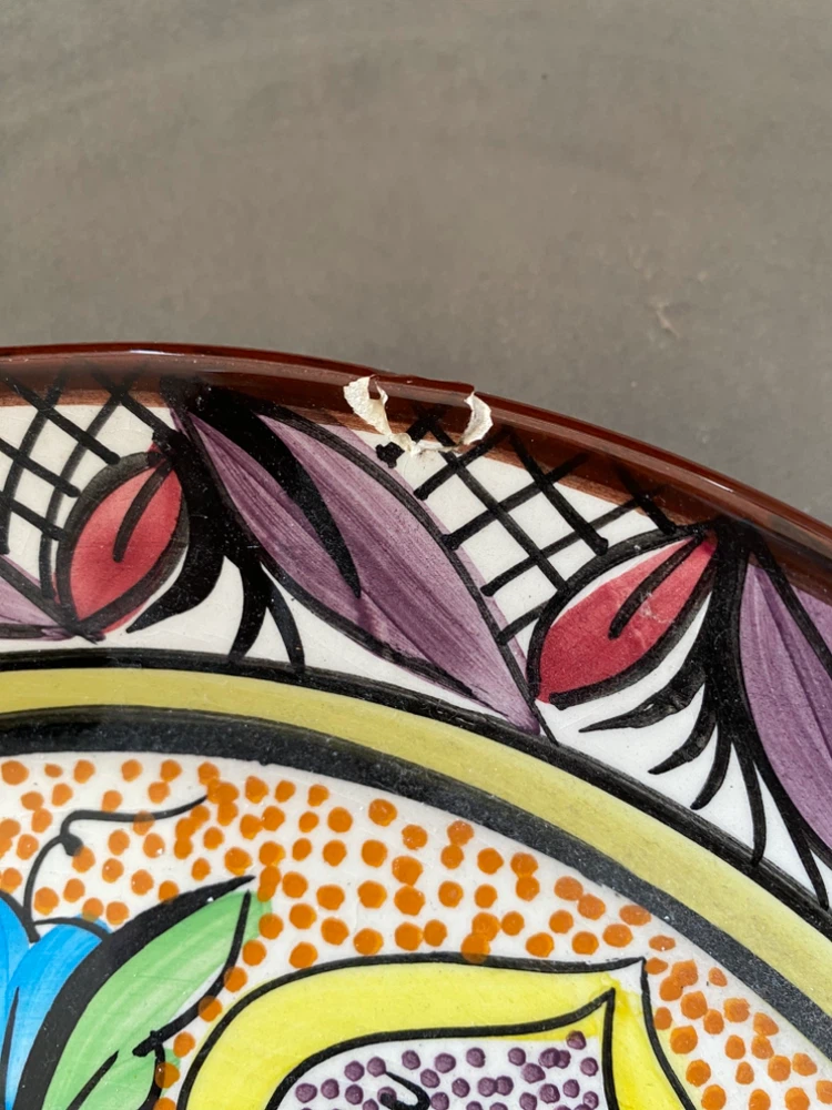 Saljo-Crespo Bintage Spanish Hand-Painted Decorative Plate - photo 3