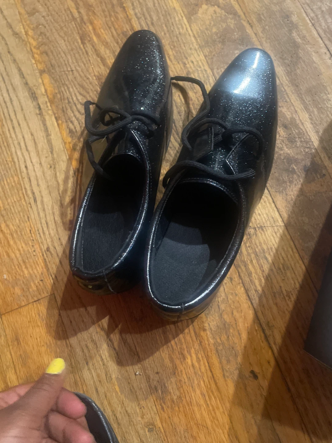 Black Glitter Dress Shoes