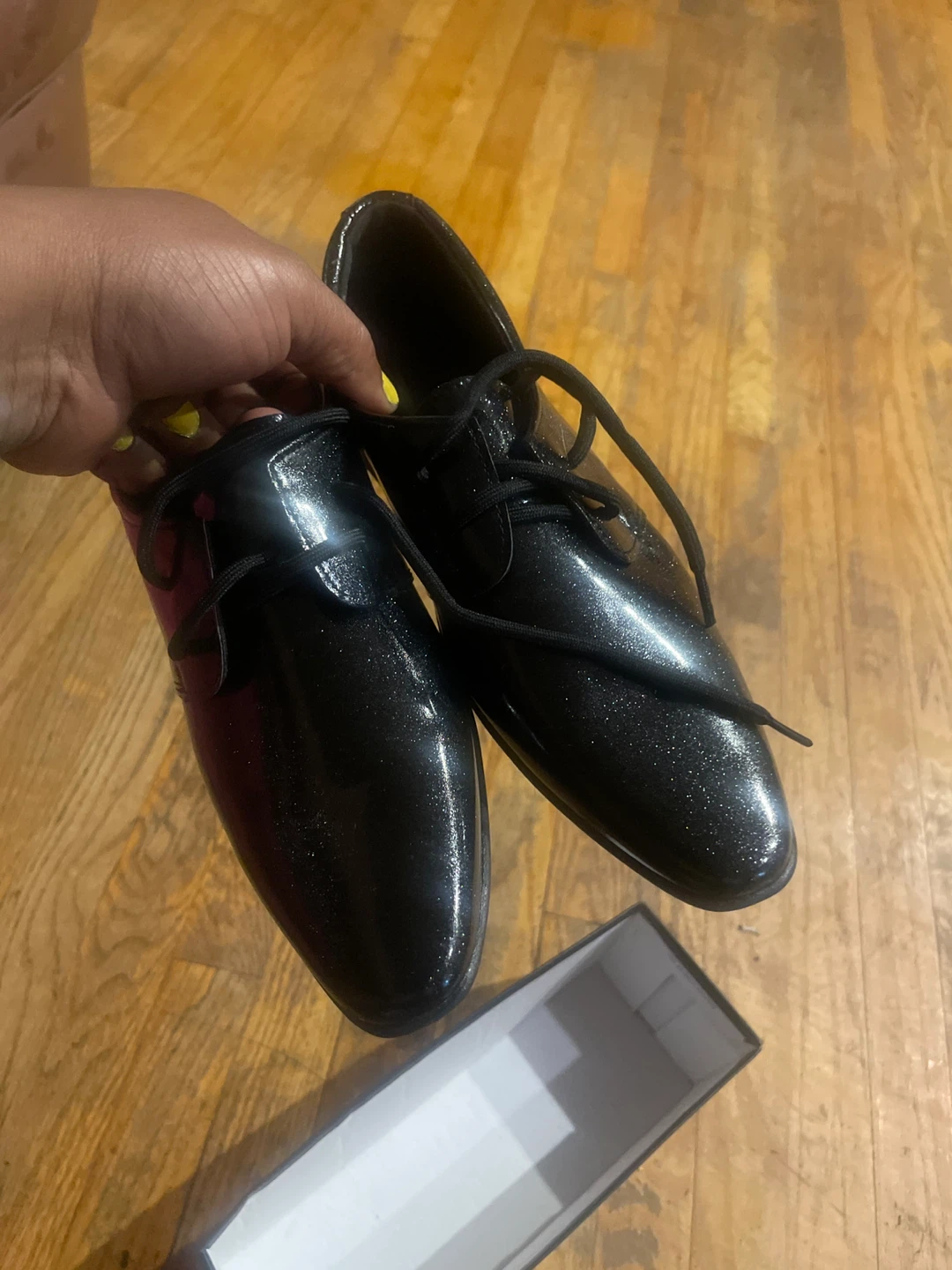 Black Glitter Dress Shoes - photo 4