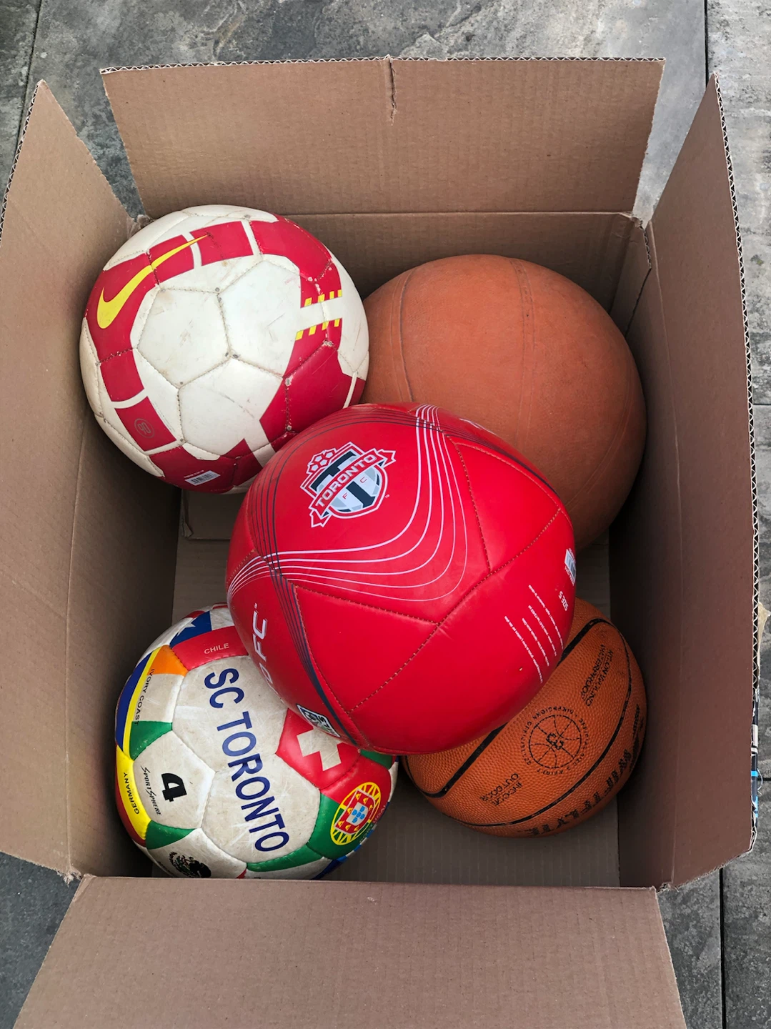 Soccer and basket balls