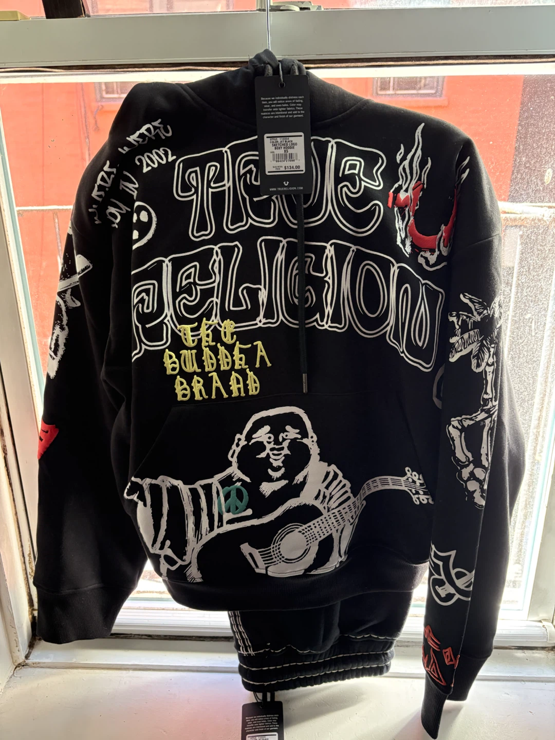 True Religion Sketched Logo Hoodie and Jogger Set