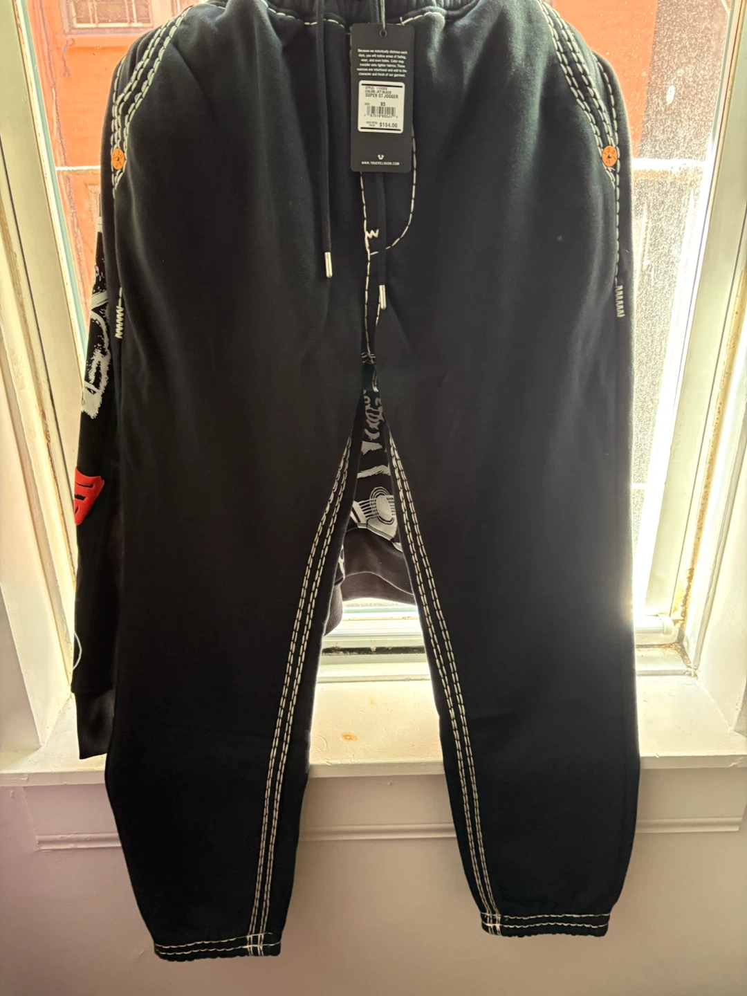 True Religion Sketched Logo Hoodie and Jogger Set - photo 2