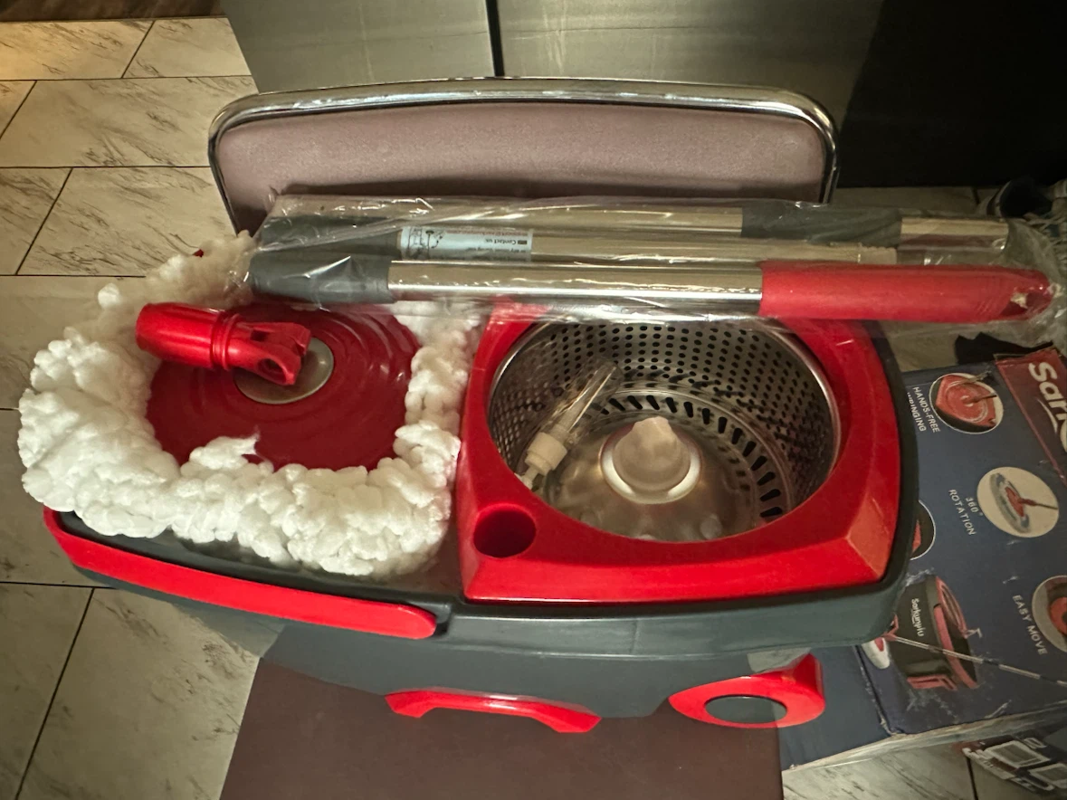 Sarkunpio Spin Mop and Bucket System with 6 Mop Heads - photo 2