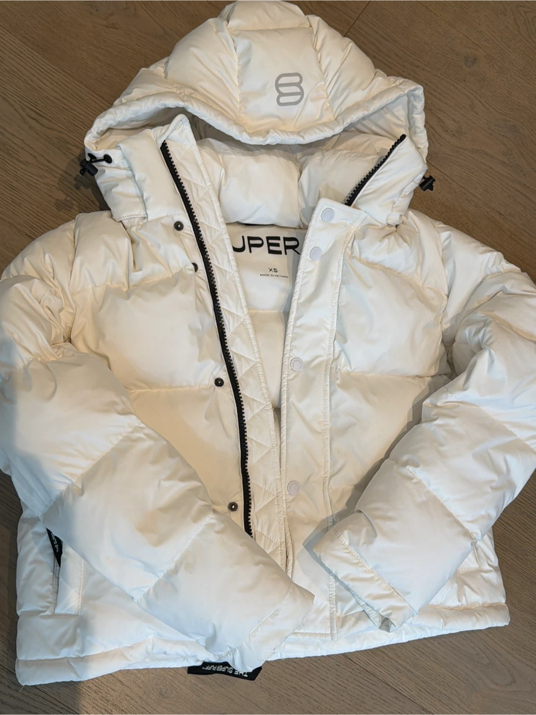 Aritzia The Super Puff White Puffer Jacket