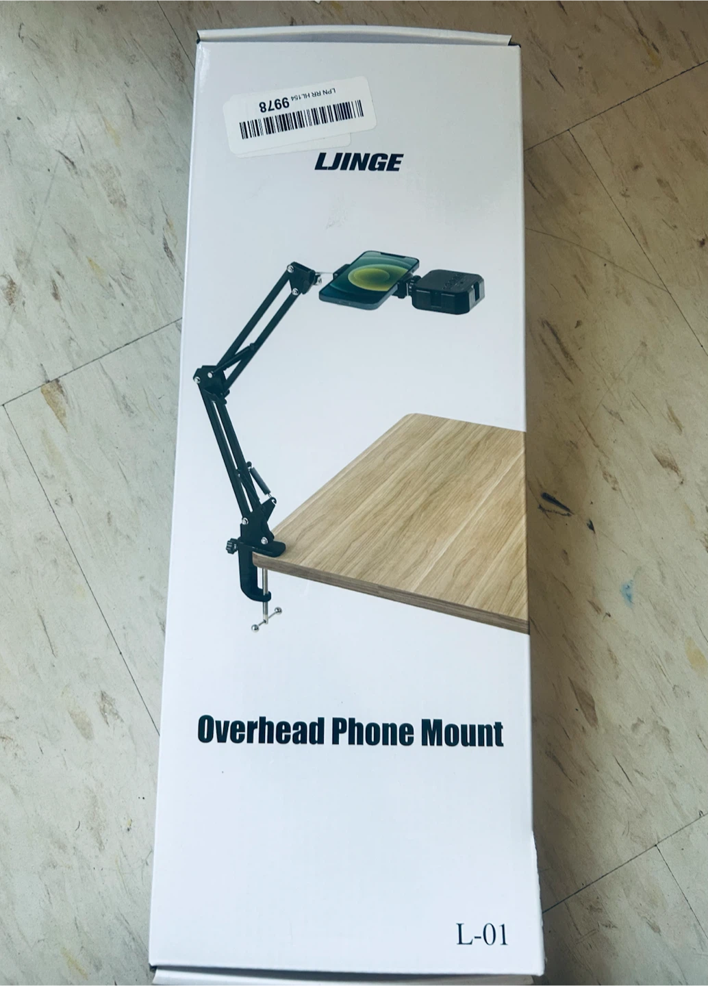 LJINGE Overhead Phone Mount with LED Video Light - photo 3
