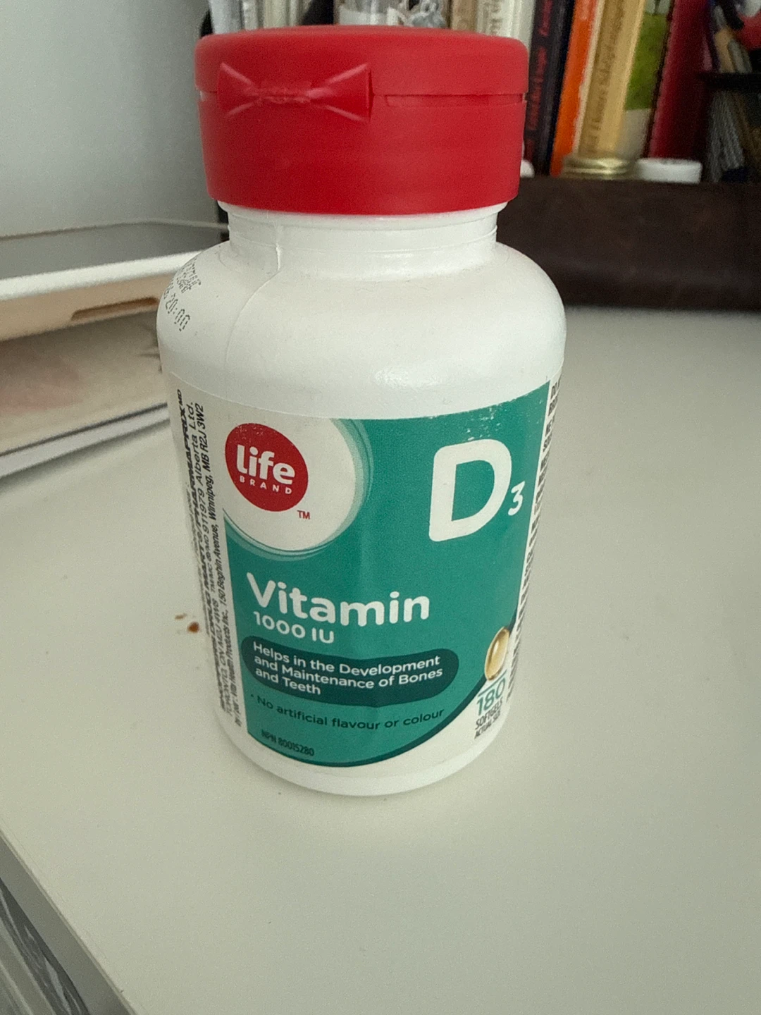 Life Brand Vitamin D3 1000 IU 180 Softgels