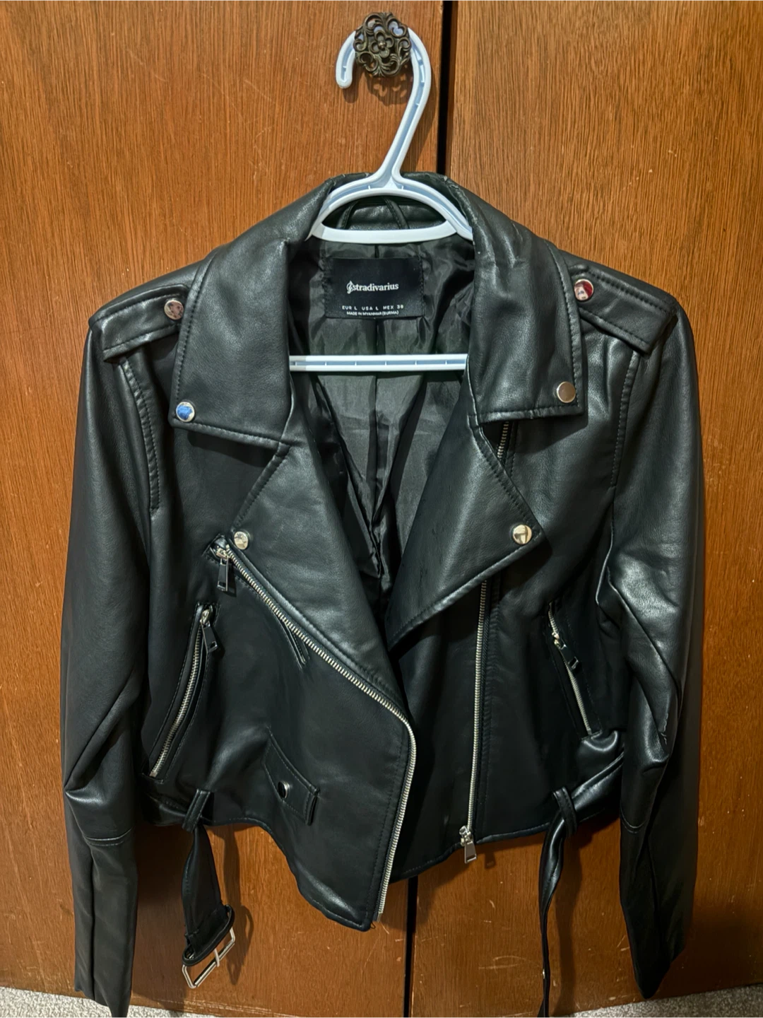 Stradivarius Leather Effect Biker Jacket - Large - photo 2