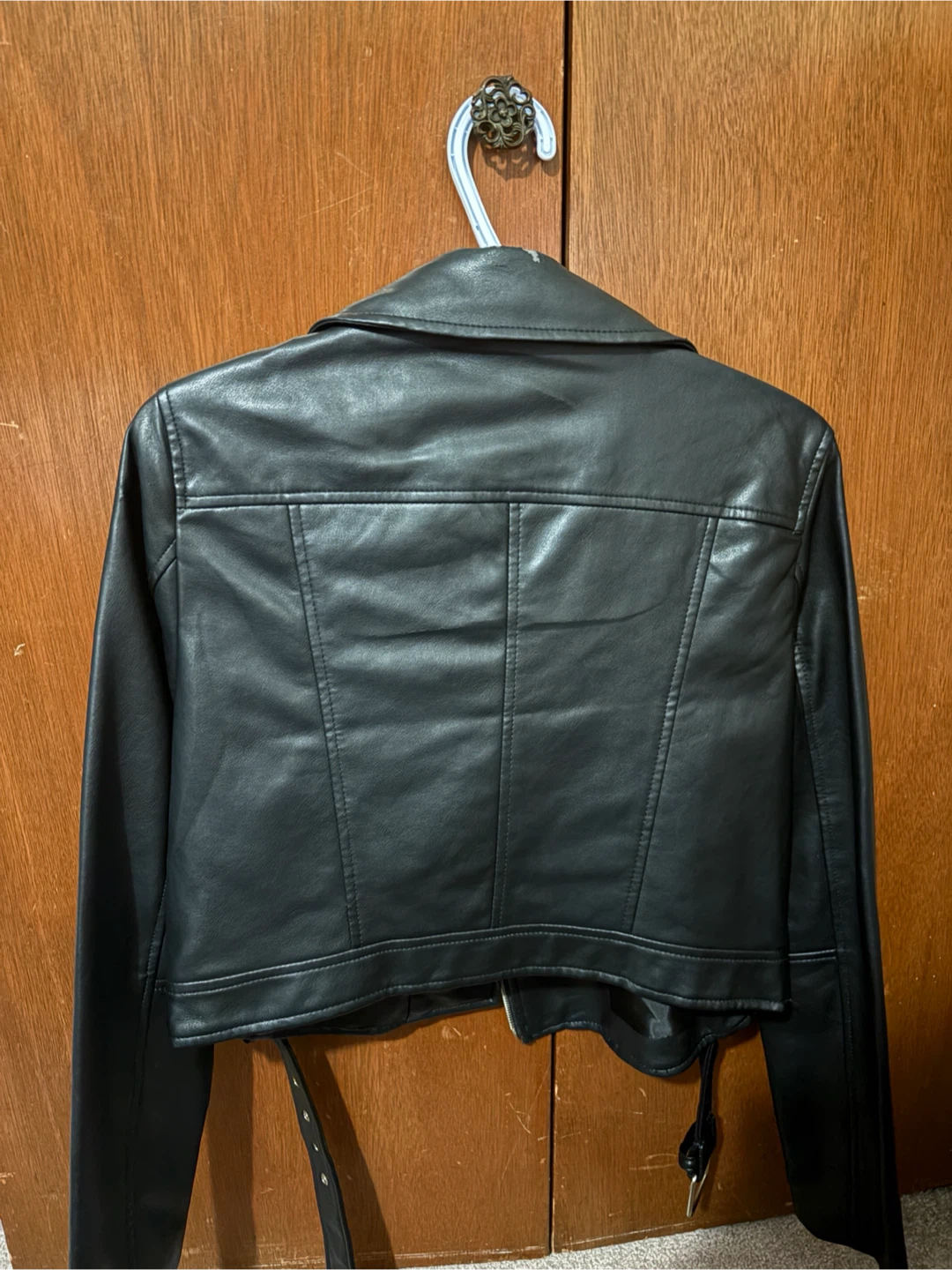 Stradivarius Leather Effect Biker Jacket - Large - photo 3