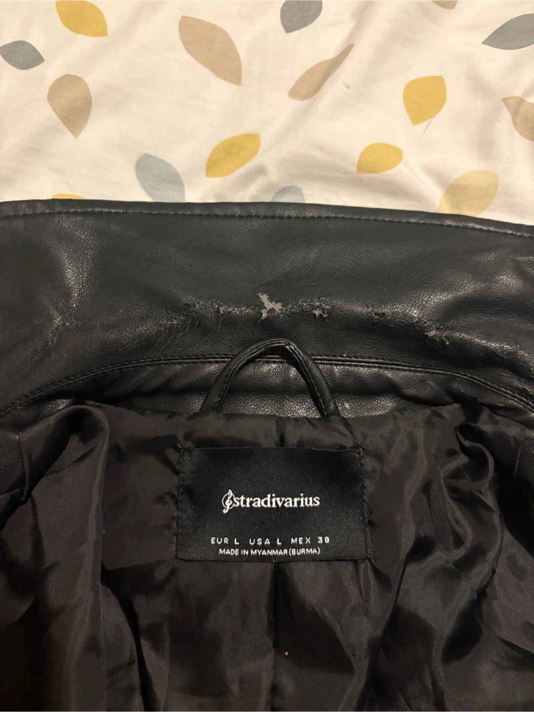 Stradivarius Leather Effect Biker Jacket - Large - photo 5