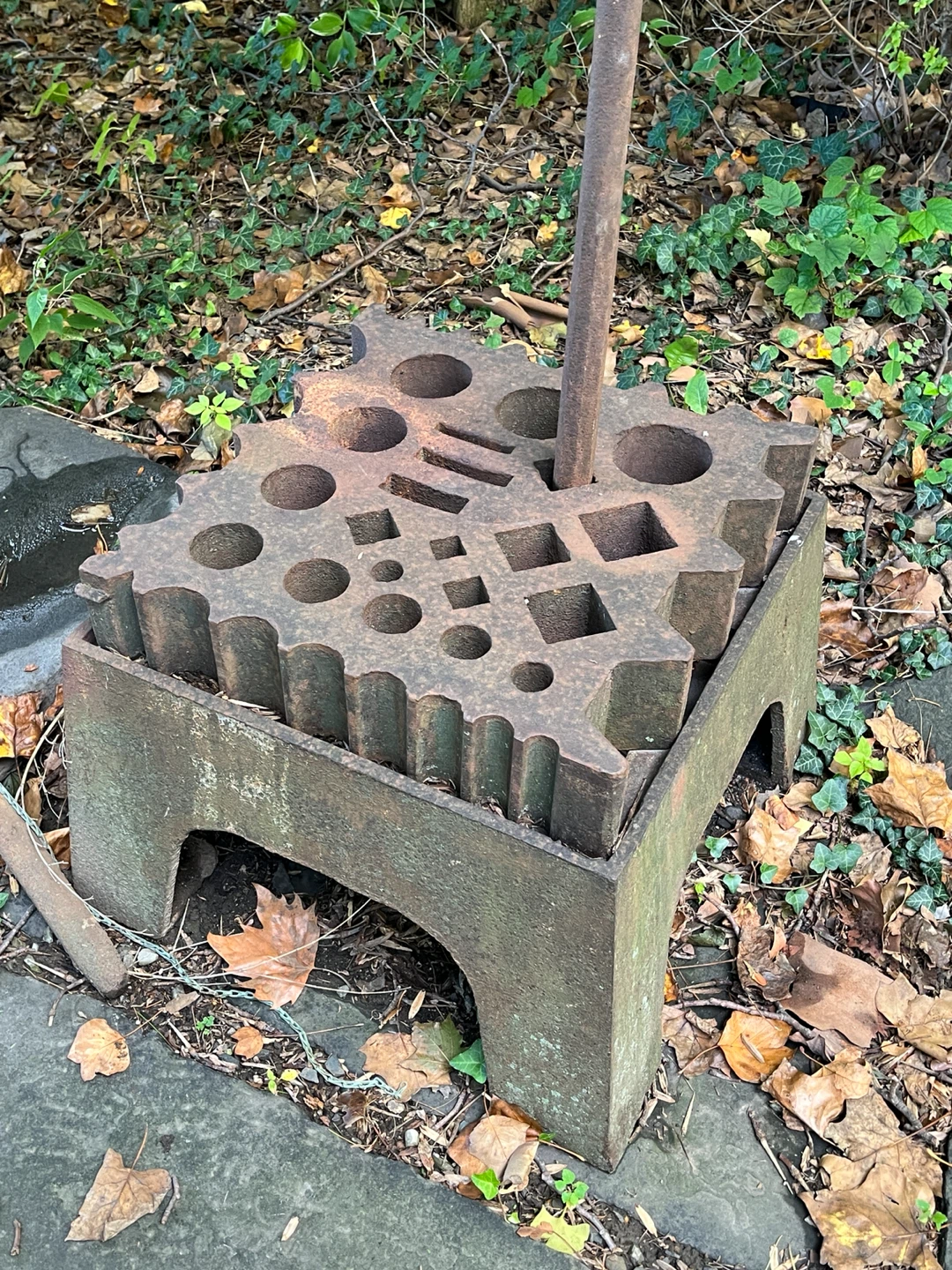 Cast Iron Swage Block on Stand