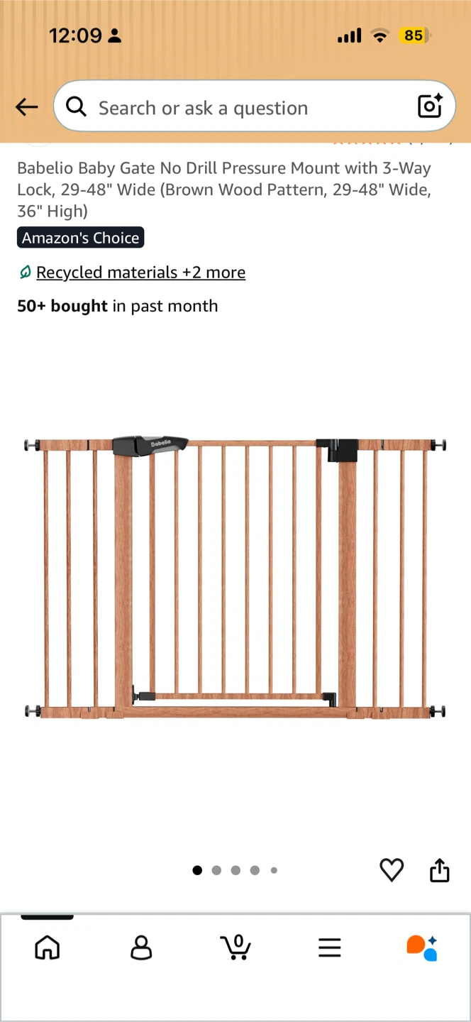 Babelio Baby Gate Pressure Mount - photo 2