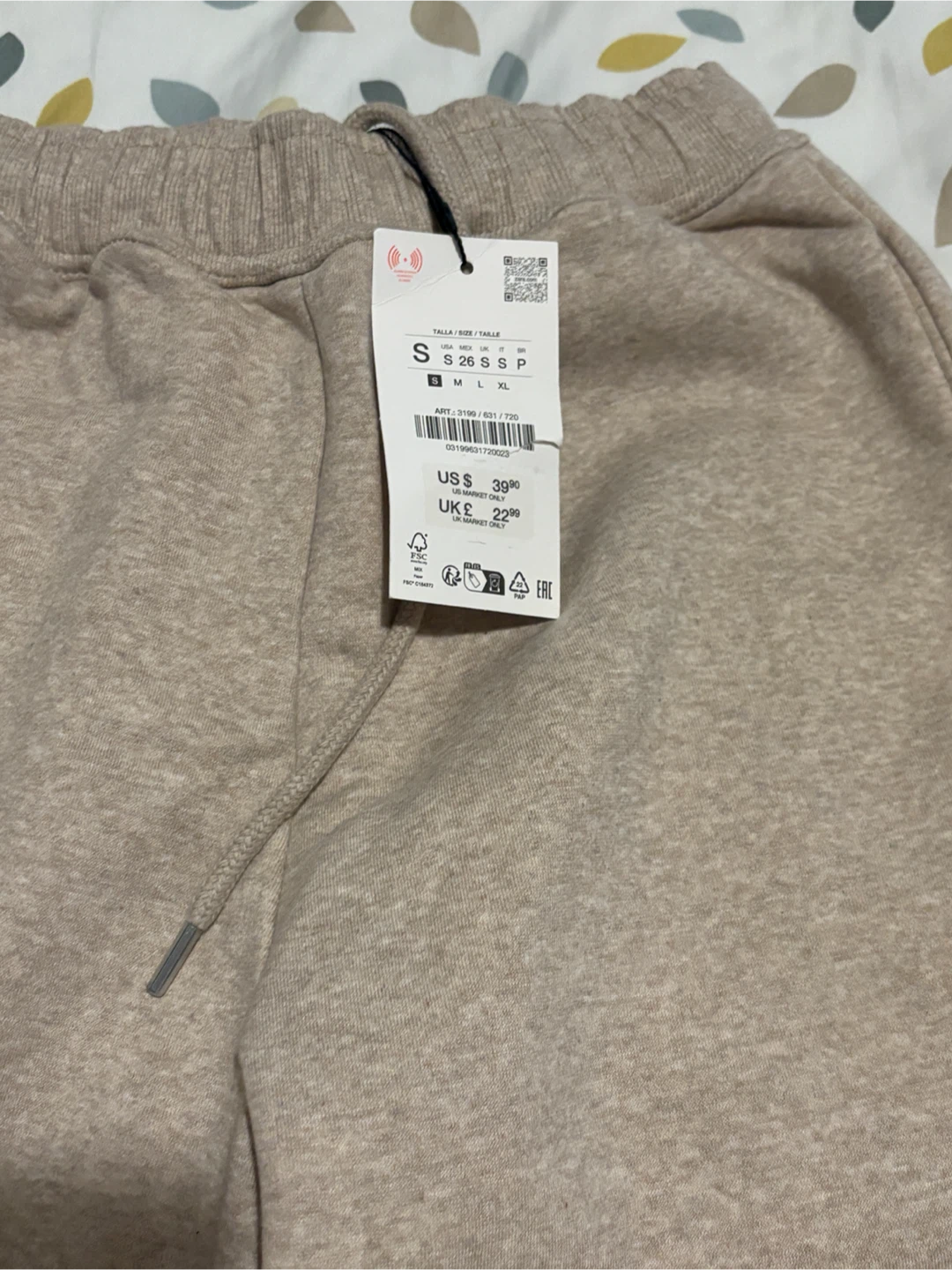 Zara Beige Joggers Wide Leg - Size S - photo 2