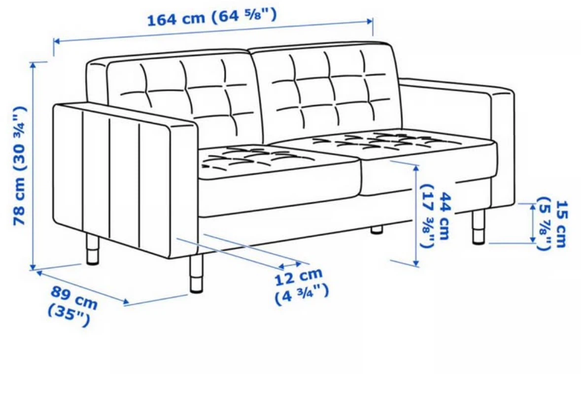 IKEA Landskrona Armchair and Loveseat Set - photo 4