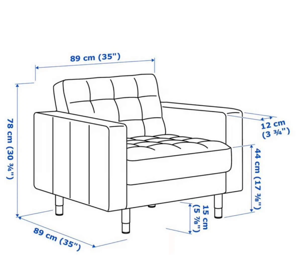 IKEA Landskrona Armchair and Loveseat Set - photo 5