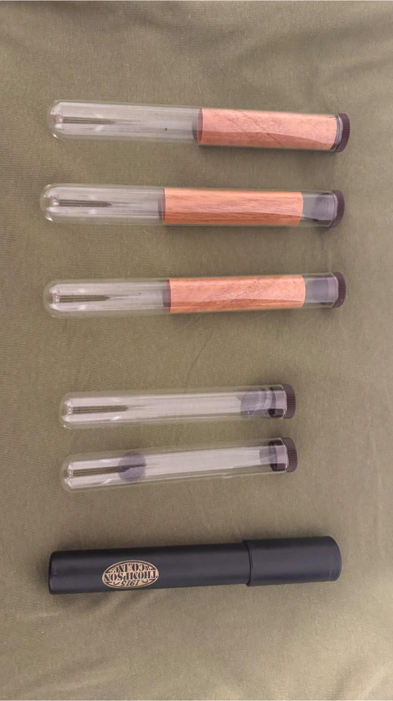 5 Glass and 1 plastic travel cigar cases