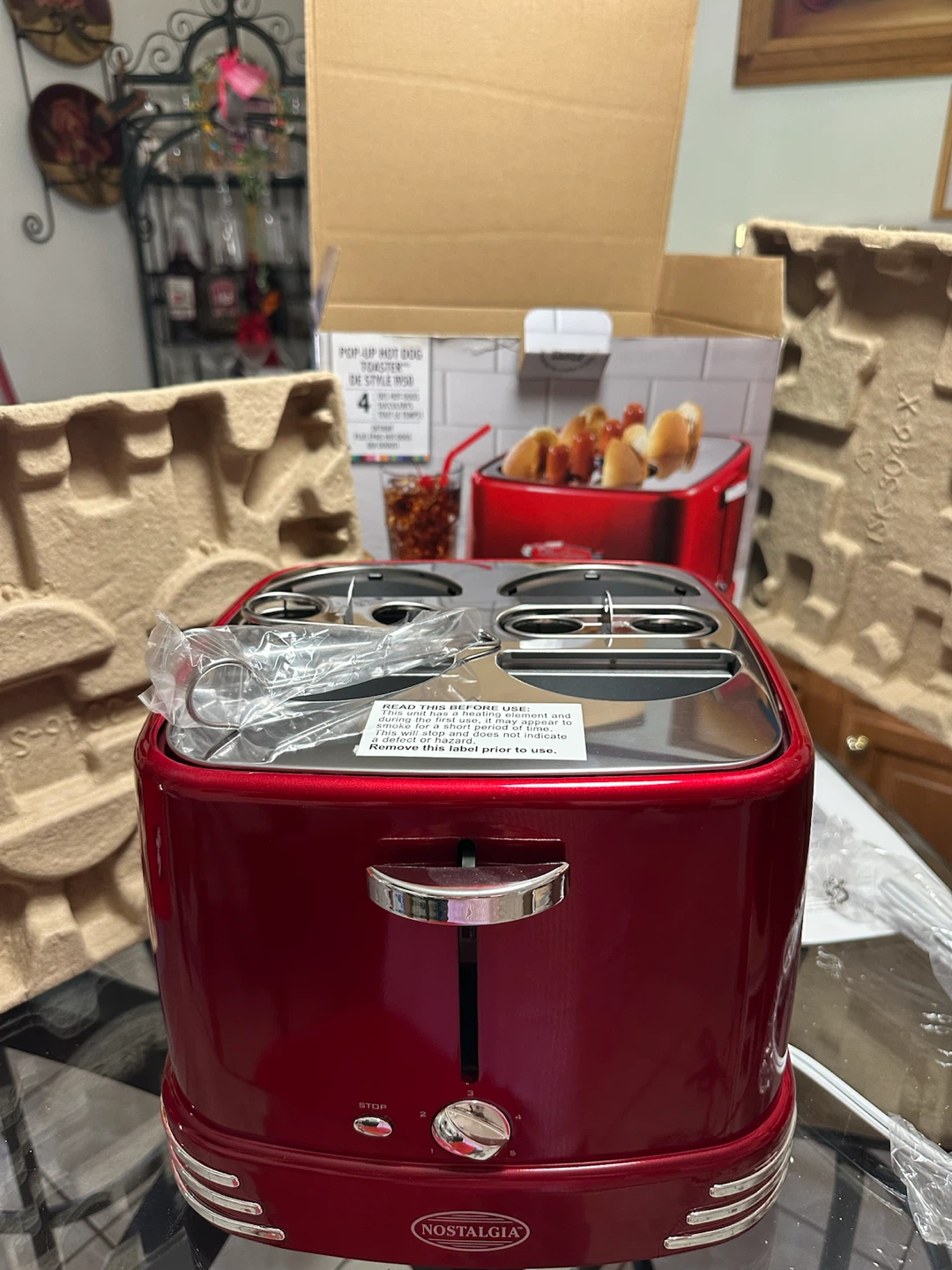 Nostalgia 50s-Style Pop-Up Hot Dog Toaster