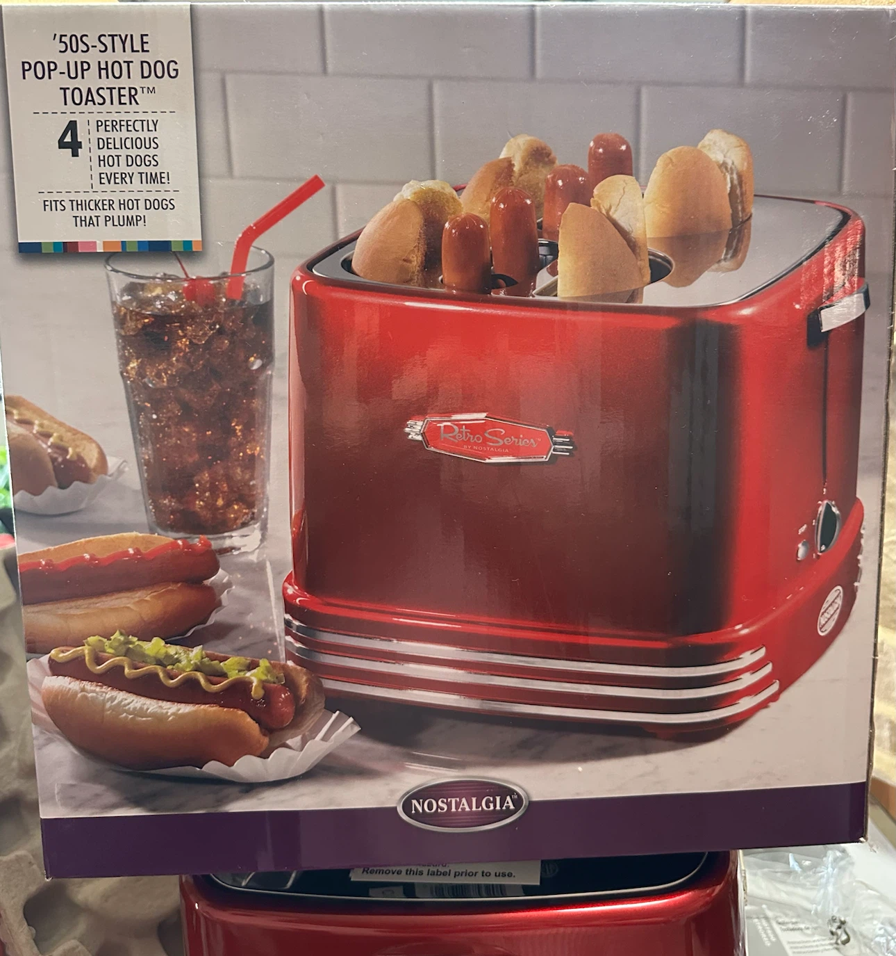 Nostalgia 50s-Style Pop-Up Hot Dog Toaster - photo 2