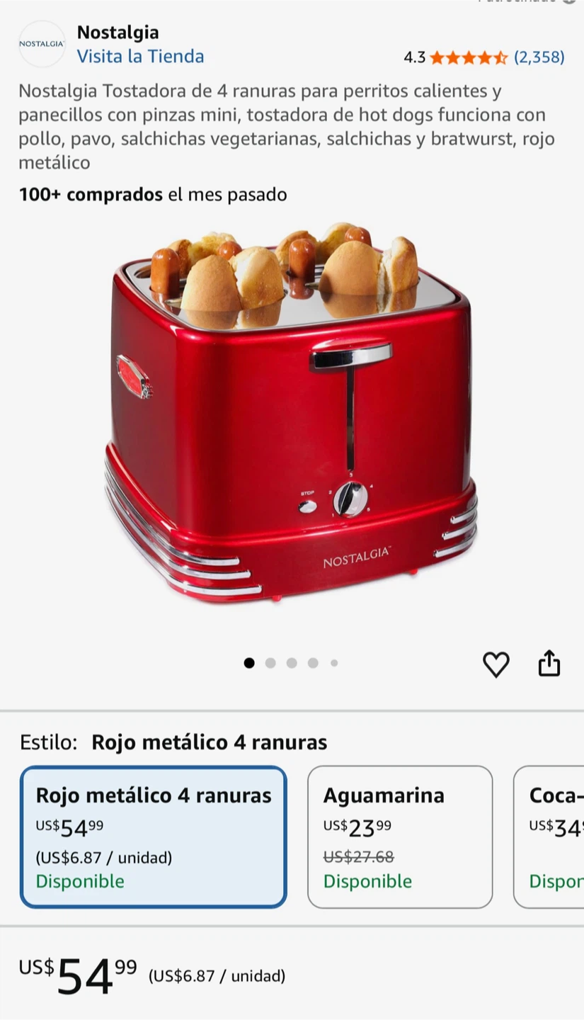 Nostalgia 50s-Style Pop-Up Hot Dog Toaster - photo 3