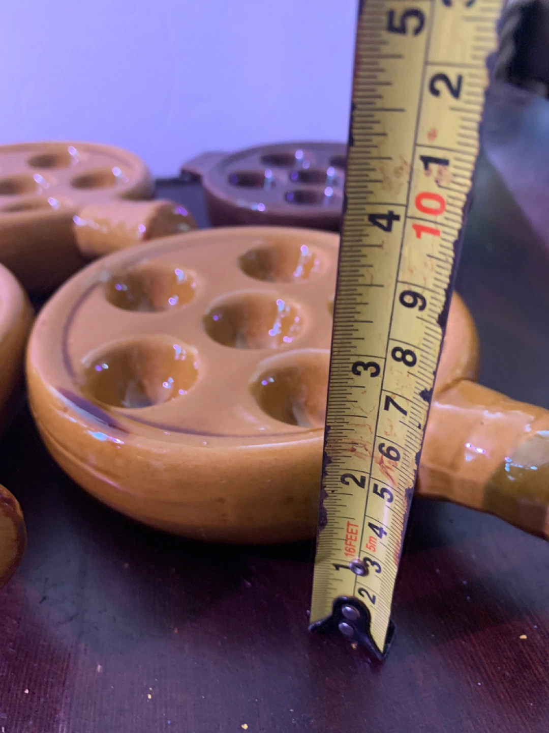 Set of 7 Vintage Ceramic Escargot Dishes - Made in Canada - photo 5