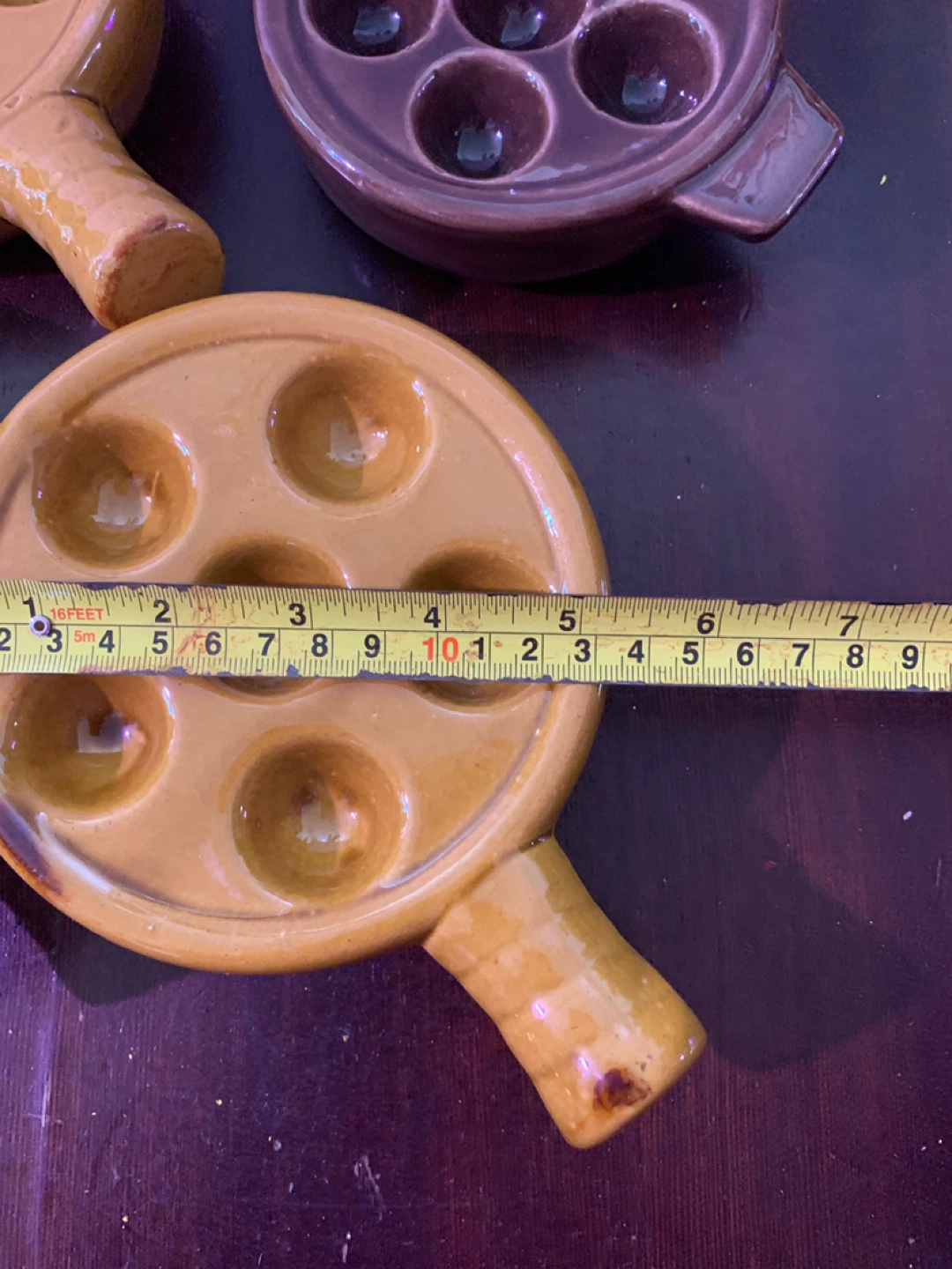 Set of 7 Vintage Ceramic Escargot Dishes - Made in Canada - photo 4