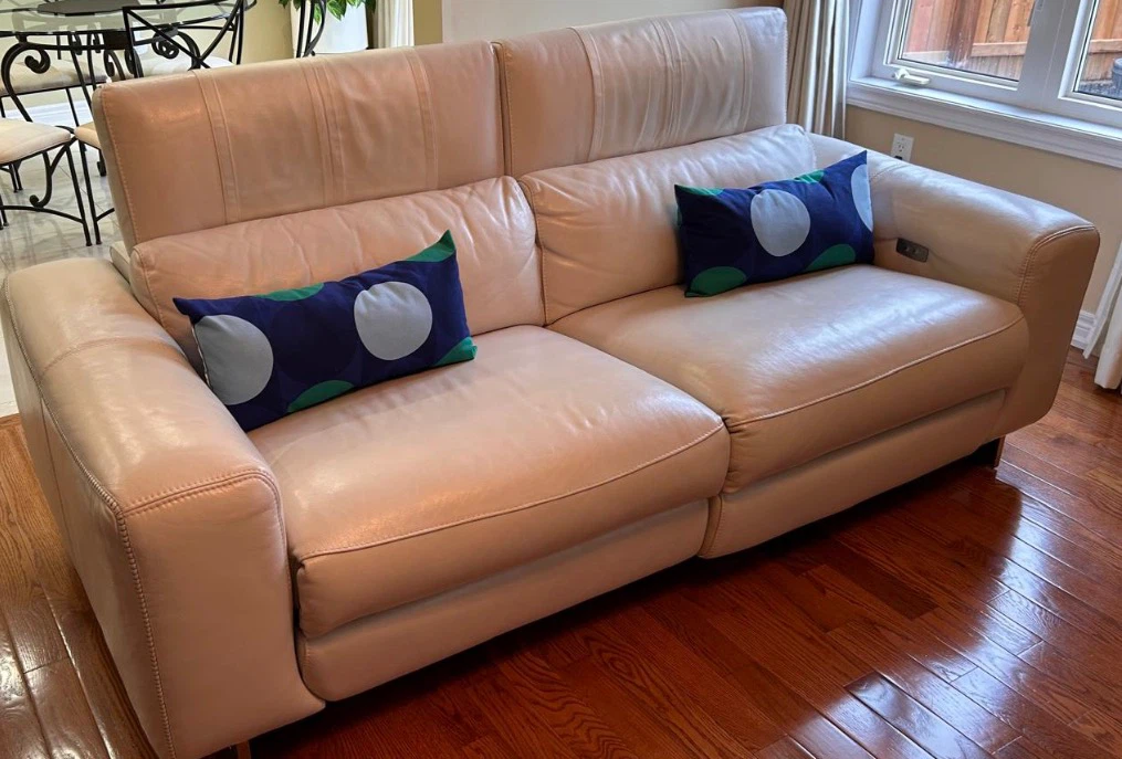 Premium Italian-Style Electric Leather Reclining Sofa – 2-Seater