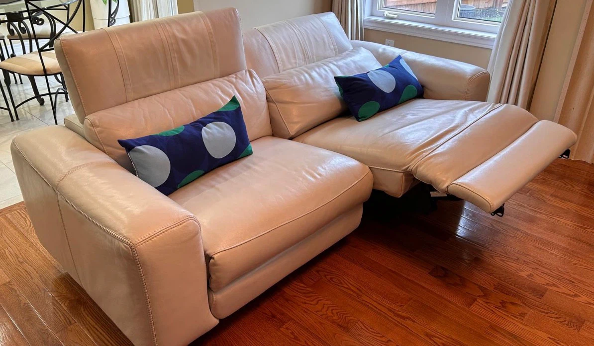 Premium Italian-Style Electric Leather Reclining Sofa – 2-Seater - photo 2
