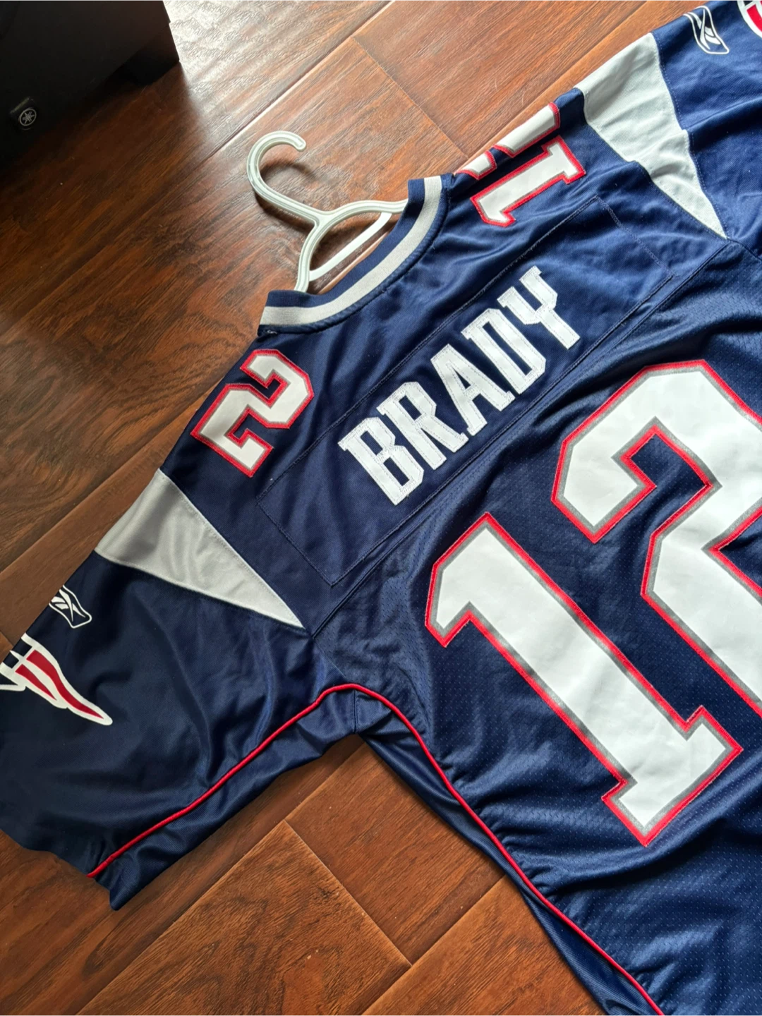 Vintage Tom Brady New England Patriots jersey L NFL reebok - photo 2