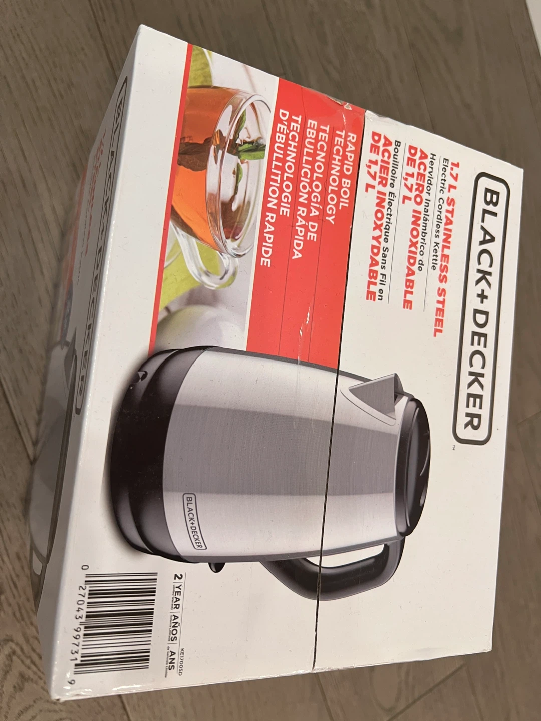 Black+Decker 1.7L Stainless Steel Electric Cordless Kettle - photo 3