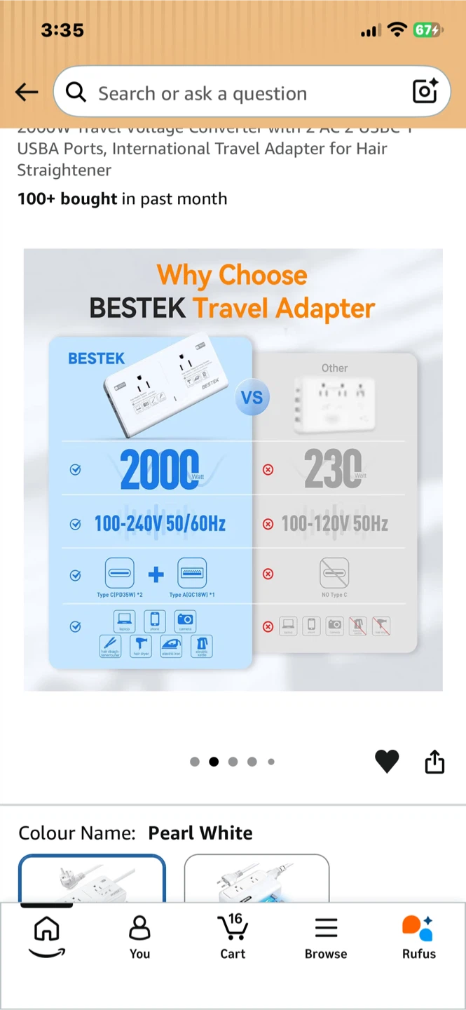 BESTEK 2000W Travel Voltage Converter - photo 3